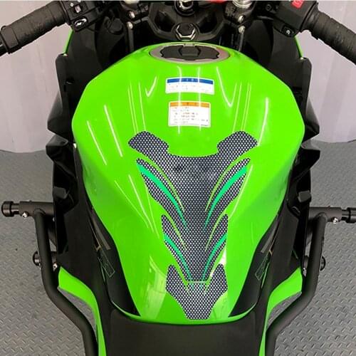 For KAWASAKI NINJA 250 300 400 650 1000 ZX6R ZX10R Motorcycle Carbon Fiber Oil Fuel Gas Tank Pad Tankpad Decal Protector Sticker