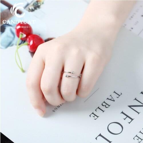 Exquisite Small Cross Ball Rings For Women Men Fashion Anel Jewelry Simple Cute Double Ball Ajustable Rings Bague Femme Gifts
