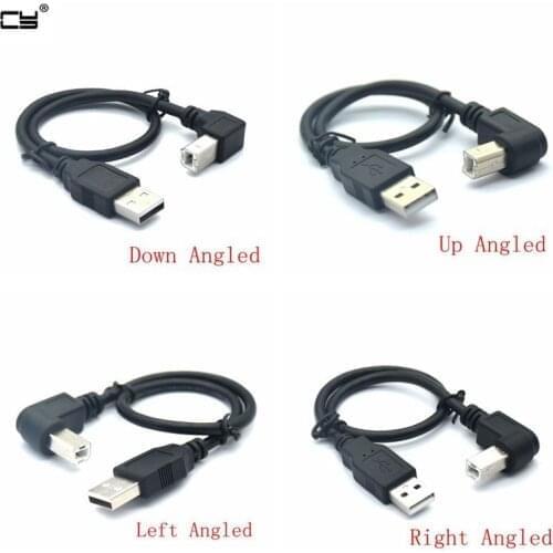 New 90 degree angle 3ft USB 2.0 A to usb2.0 B CABLE for printer scanners cable cord for hp canon EPSON brother printer