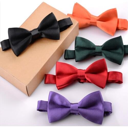 Classic Kid Bowtie Boys Girls Baby Toddler Bow Tie Fashion Solid Color Butterfly Party Pet Formal Adjustable Fashion Necktie