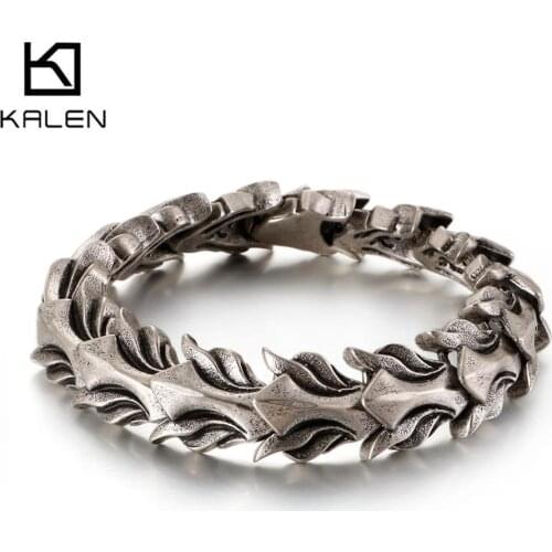 17mm Old Silver Color Keel Chain Bracelet For Men Stainless Steel 2020 Biker Jewelry
