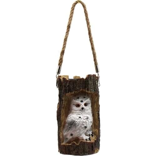 New Products Resin Solar Tree Stump Owl Lawn Night Light Solar Outdoor Light Solar Garden Light