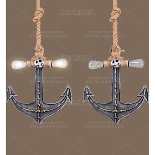 Hemp rope spiral light vintage pirate bar light fixture suspension luminaire pendant lamp coffe light E27 bulb cord adjustable