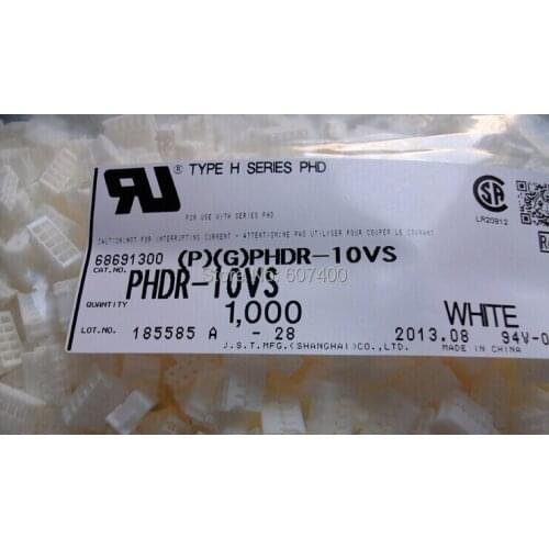 PHDR-10VS CONN HOUSING PHD 10POS 2MM DUAL white color Connectors terminals housing 100% new and original parts