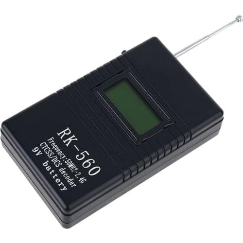 2021 New RK560 Portable 50MHz-2.4GHz Handheld Frequency Counter with Antenna for DCS CTCSS Walkie Talkie Radio