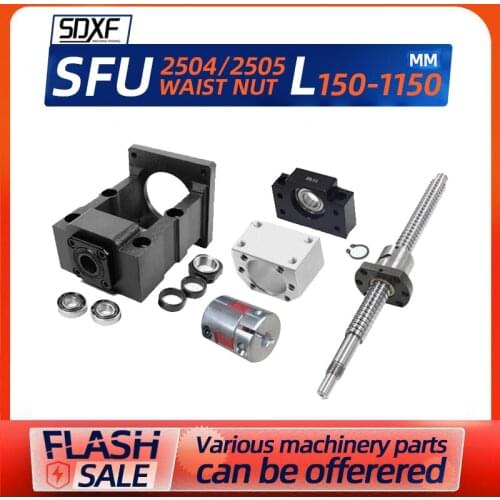 Ball Screw Waist Nut 2504 2505 Integrated Screw Engraving Machine Servo Motor Seat Fixed Seat Module Sliding Table Set