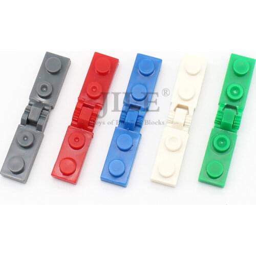Moc Hinge Plate 1x2 Locking with 1 \ 2 Finger on End 44301 44302 DIY Creative Enlighten Building Blocks Bricks Compatible Parts