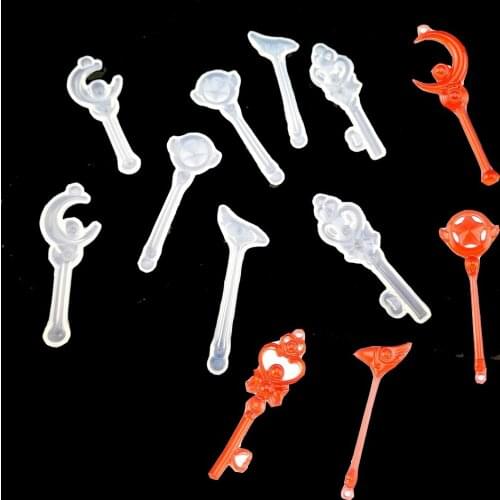Moon star Silicone Mold for jewelry necklace pendant Key Chain Magic wand Resin Silicone Mould handmade Resin epoxy resin molds