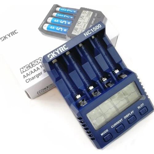 SKYRC NC1500 AA / AAA Battery Charger & Analyzer NiMH Discharge Refresh 5V 2.1A USB Input with LCD Display 4 Independent Slots