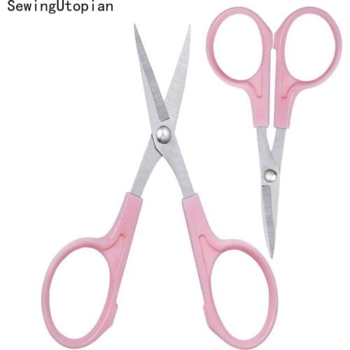 1PC 4.5''/3.5'' Stainless Steel Embroidery Mini Scissors with Plastic Handle Shears Cutter Cutting Embroidery Cross Stitch Tool