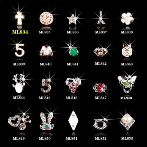10pcs Nail rhinestone clothes Rabbit deer Alloy nail accessories Imbue Diamond nail jewelry crystal nail art