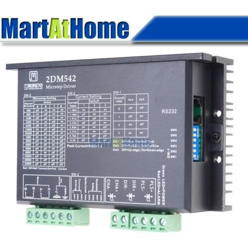 2-phase Hybrid Digital Stepper Driver 2DM542-C 2DM542-N DC 24V-48V 200K PUL/DIR CW/CCW for NEMA 17 23 Stepper Motor DIY CNC