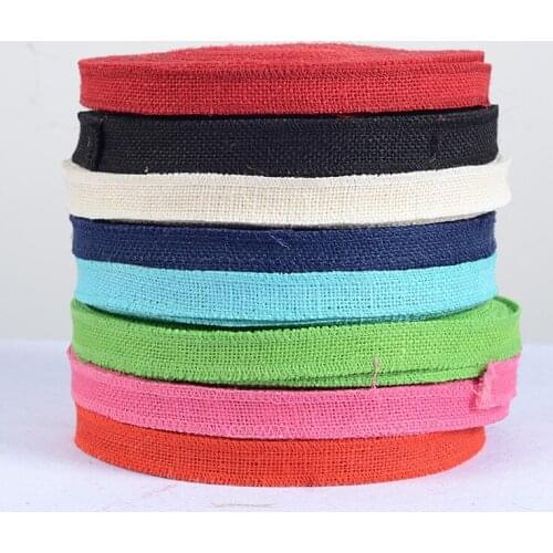 2Meters/Lot 25mm Colorful Jute Burlap Ribbon Christmas Birthday Party Vintage Rustic Wedding Decoration DIY Crafts Supplies Tape