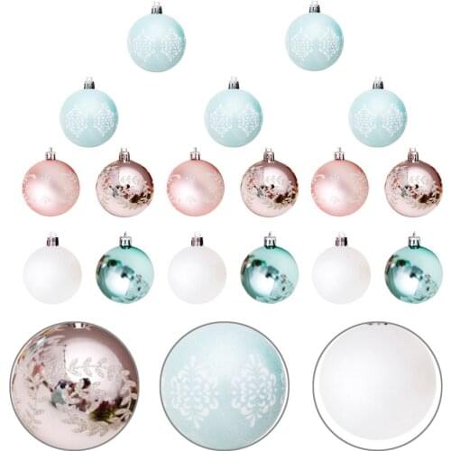 30pcs Christmas Tree Decoration Colored Drawing Christmas (Rose Gold)