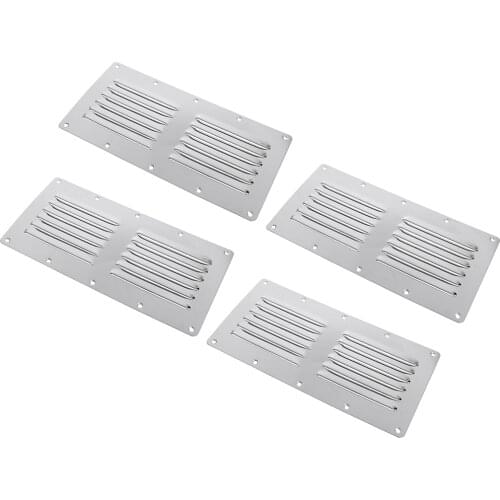 4pcs 23x11.5cm Stainless Steel Louvered Vent Louver Ventilation Boat Marine