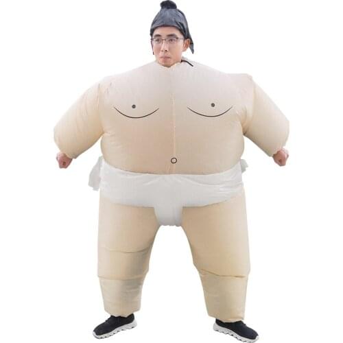 Adult kid Sumo Anime Inflatable Suit Halloween Costume Halloween Costume for Kids Sumo Wrestling Unisex