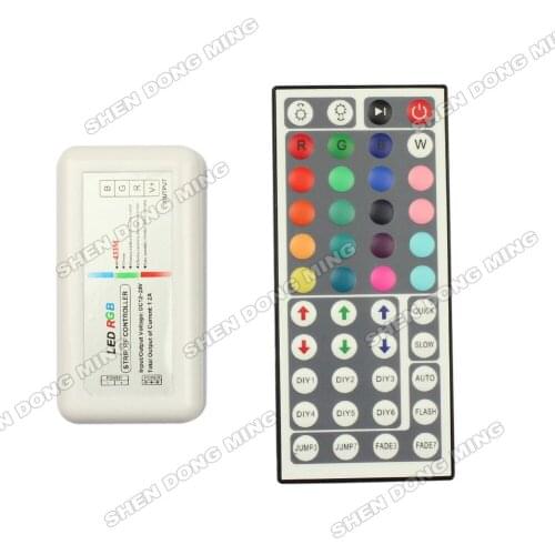 Free Shipping 5pcs/lot 44 Keys LED RF RGB Controler IR Remote Dimmer Input DC12V-24V 12A For RGB SMD 3528 5050 LED Strip
