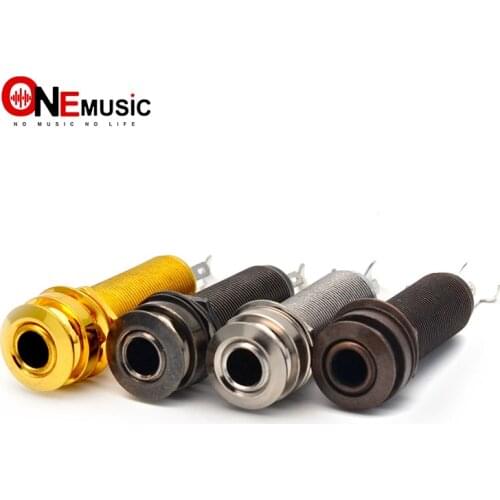 Cylinder Guitar Endpin Jack Nickel with Strap Pin Chrome/Gold/Bronze/Gun Colour