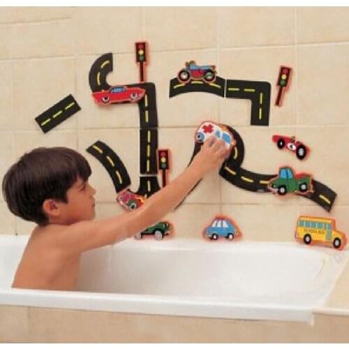 Baby Alphabet Letters Puzzle Bath Toys Safety EVA Paste Educational Toys Cartoon Animal Sticker Cognitive Water Play Toys Gifts