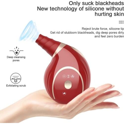 Small Conch Electric Vacuum Blackhead Remover Pore Acne Cleaner Device Comedone Extractor Facial Cleansing Skin Tool