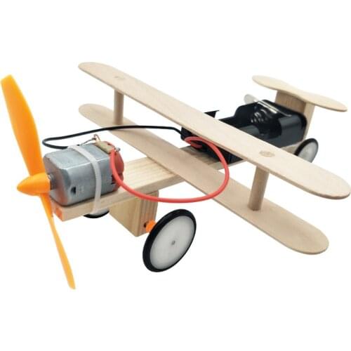 STEM Toys for Children DIY Electric taxiing plane handmade science and technology small invention experiment toy gift
