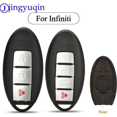 Jingyuqin 3/4 Buttons Replacement Remote Car Key Shell Case For Infiniti FX35 2003-2009 FX45 2003-2008