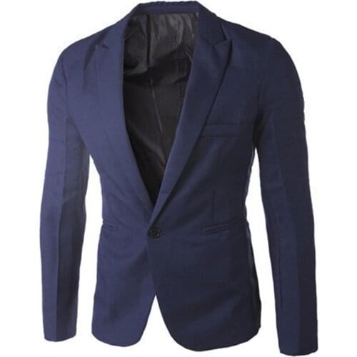 Men Suit Casual Fine Workmanship Cotton Blend One Button Suit Blazer for Banquet Business Casual Wedding Blazers Set homme