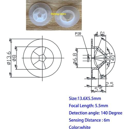 1PC Optical PMMA Plastic Human Body Induction Infrared Fresnel Lens High Sensitivity Concave Convex Lenses