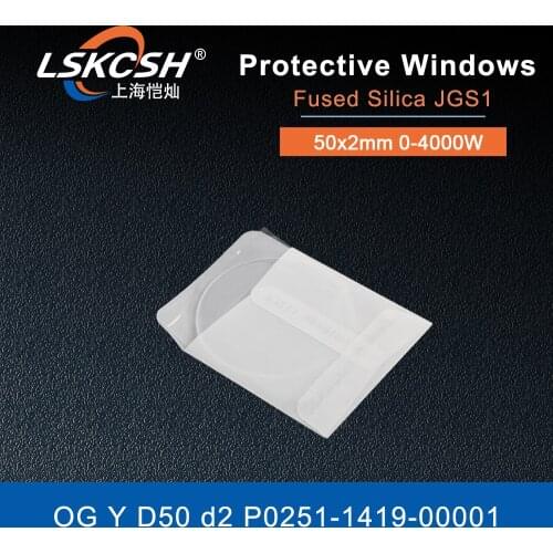 LSKCSH 10pcs/lot Protective P0251-1419-00001 Circular Protective Glass Lens For Laser cutting head YK52 OG Y D50 d2 HII welding