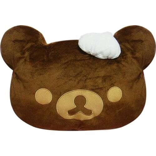 Cute Rilakkuma Coffee Cream Chocolate Bear Big Face Plush Pillow Cushion Stuffed Toy Doll Kids Children Christmas Gifts 44*29cm