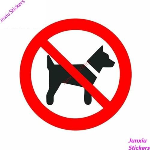 Car Sticker Decal Bike Bumber No Dog Forbbiden Prohibited Decoration Graphics Bodywork Windshield Suv Accessories KK13*13cm