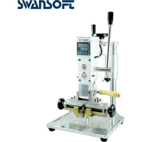 SWANSOFT Desktop Hot Stamping Machine Manual Die Cutting Machine Chop Machine With some English Font and Optional Plug