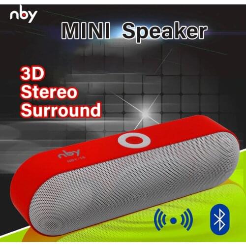 NBY-18 Mini Bluetooth Speaker Portable Wireless Speakers 3D Stereo Music Surround Support Bluetooth TF AUX USB FM Sound System