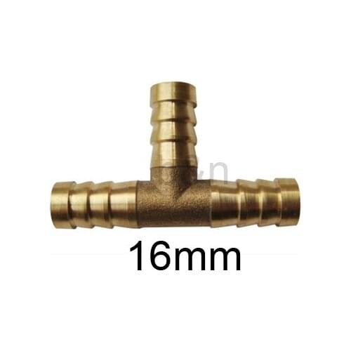 New 16mm diameter dia. t-shaped tee Three way pagoda joint Pagoda-Shape Connector brass Barbed joint copper Barb fitting Hose