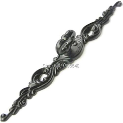 New 196mm Black Mediterranean Style Cabinet Knob Zinc Alloy Furniture Hardware Cabinet Handle Drawer Cupboard Closet Bar Pulls