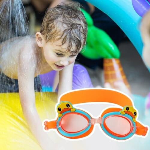 Cute Animal Shape Children Kids Silicone Transparent Swim Goggles Waterproof Eyewear Anti-Fog Glasses for Outdoor Pools Swimming