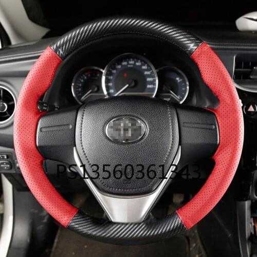Suitable for Toyota Corolla Camry Avalon IZOA Reiz Crown Prado CHR RAV4 Veranda Hand-stitched leather steering wheel cover