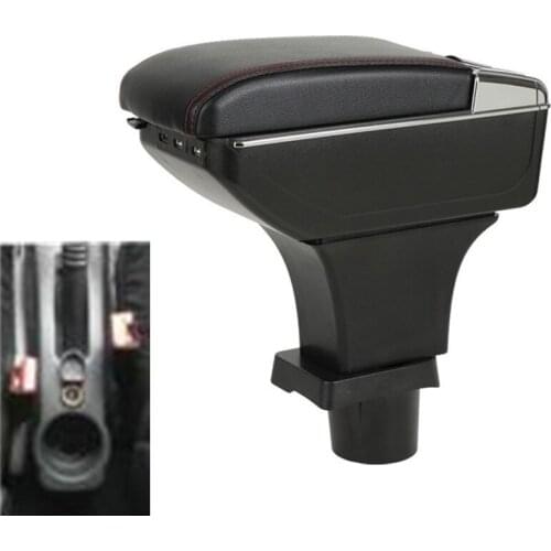 For Dacia Sandero armrest box central Store content Storage box Dacia armrest box with cup holder ashtray USB interface