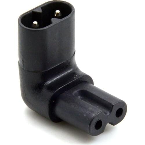 Figure 8 IEC 320 C7 to C8 90 Degree Up Down Angled Right Angle AC Power Adapter Extension