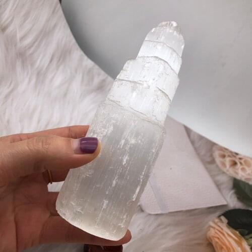 SELENITE White Gypsum Skyscraper Castle Towers Gypsum Crystal Point