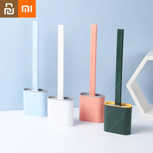 Xiaomi Silicone Toilet Brush Toilet Soft Rubber Dead Corner Cleaning Brush Toilet Crevice Brush Long Handle Toilet Brush Youpin