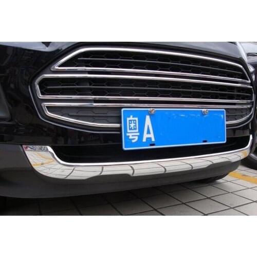 1 PCS DIY Car Styling NEW ABS Chrome Decorative Light Box Front Bumper Light Box Case stickers for Ford Ecosport 2013 2014 2015