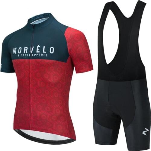 2021 New Morvelo Cycling Jersey Set Breathable MTB Bicycle Cycling Clothing Mountain Bike Wear Clothes Maillot Ropa Ciclismo