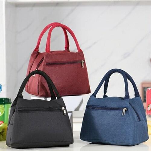 Thicken Waterproof Oxford Cloth Lunch Bento Bag Insulated Thermal Portable Food Container Cooler Storage Bags for Picnic School