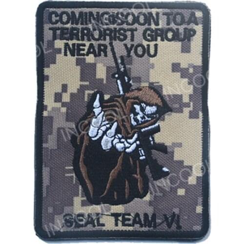 Embroidery Patch US Navy Seal Team 6 Skull Army Hook & Loop Tactical Military Patches Emblem Appliques Embroidered Badges