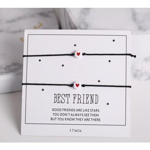 2pcs/set New DIY Charm Bracelet For Couples Natural Stone Bead Heart Bracelets Bangles Women Man Lucky Wish Jewelry