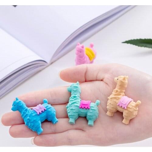 36pcs/lot Creative Alpaca design Eraser Student Gift Office School Stationery wholesale