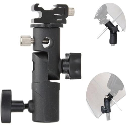 Photo Accessories Camera Swivel Flash Bracket Shoe Umbrella Holder Studio Swivel Light Stand Adapter for Umbrella Bracket E Type