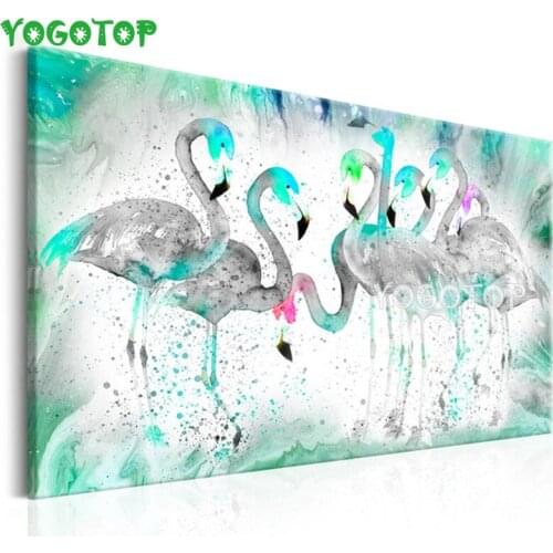 DIY Diamond Painting Flamingo Cross Stitch diamond mazayka Diamond Embroidery Mosaic Long Pictures for Living Room Decor YY4635