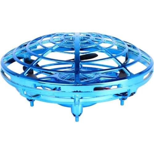 Automatic suspension charging four axis aircraft hand feeling intelligent UFO flying saucer mini aircraft induction toy balloon